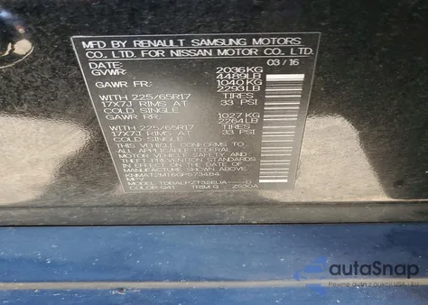 2016 Nissan Rogue S z USA, uszkodzony, nr VIN KNMAT2MT6GP673484